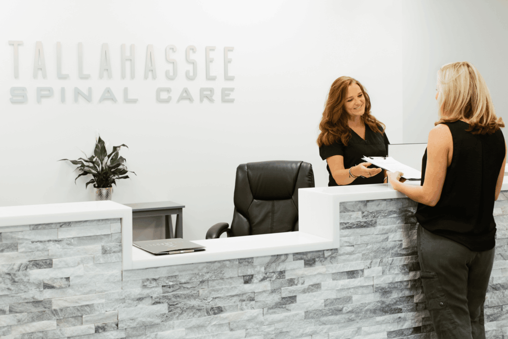 The front desk at Tallahassee Spinal Care